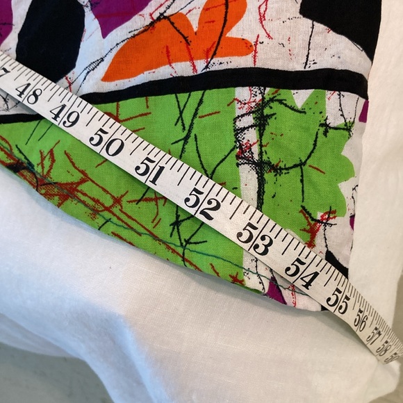 Sara Wax a line dress lime orange magenta L Handmade - Picture 13 of 16